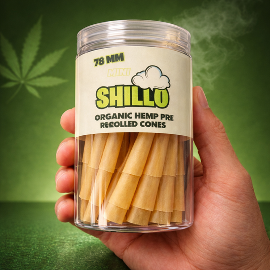 กระดาษโรลพันสำเร็จ เขียวเหนียวทรัพย์ SHILLO Mini Size 78มม Natural Pre Rolled Cone