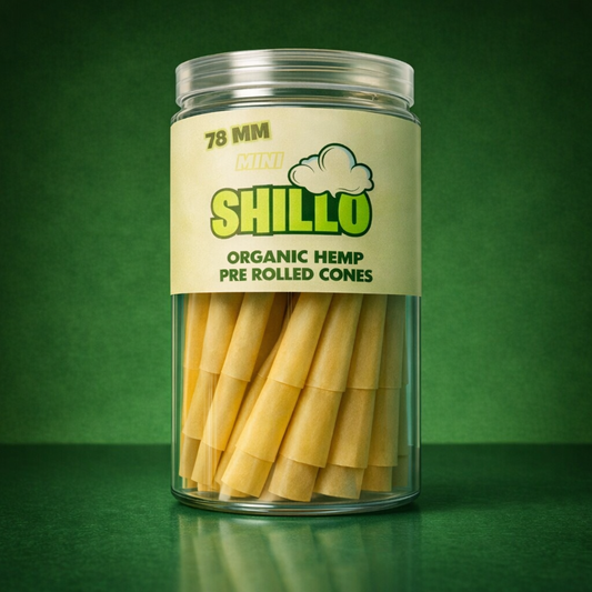 กระดาษโรลพันสำเร็จ เขียวเหนียวทรัพย์ SHILLO Mini Size 78มม Natural Pre Rolled Cone