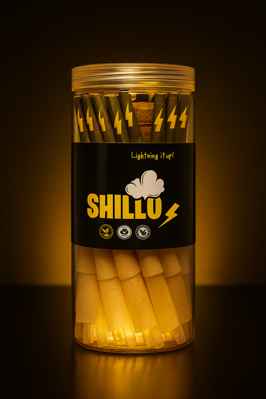 กระดาษโรลพันสำเร็จ SHILLO King Size 110มม 50 ชิ้น Natural Pre Rolled Cone