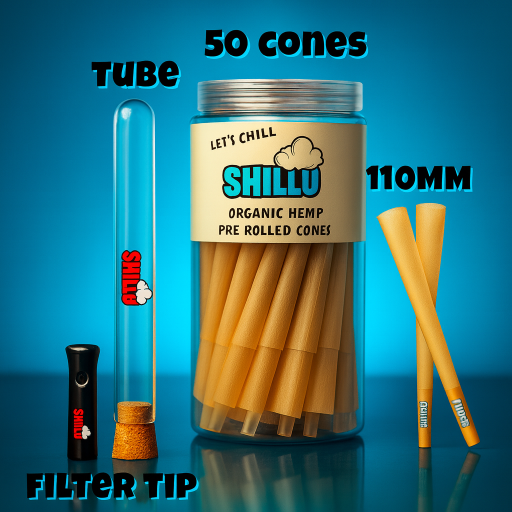 กระดาษโรลพันสำเร็จ SHILLO King Size 50 ชิ้น Natural Pre Rolled Cone