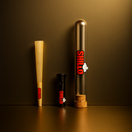 หลอดใส่กระดาษโรล ขนาด 150มม. พร้อมกรองแก้ว Shillo Pre Rolled Cone Glass Tube & Filter Tip